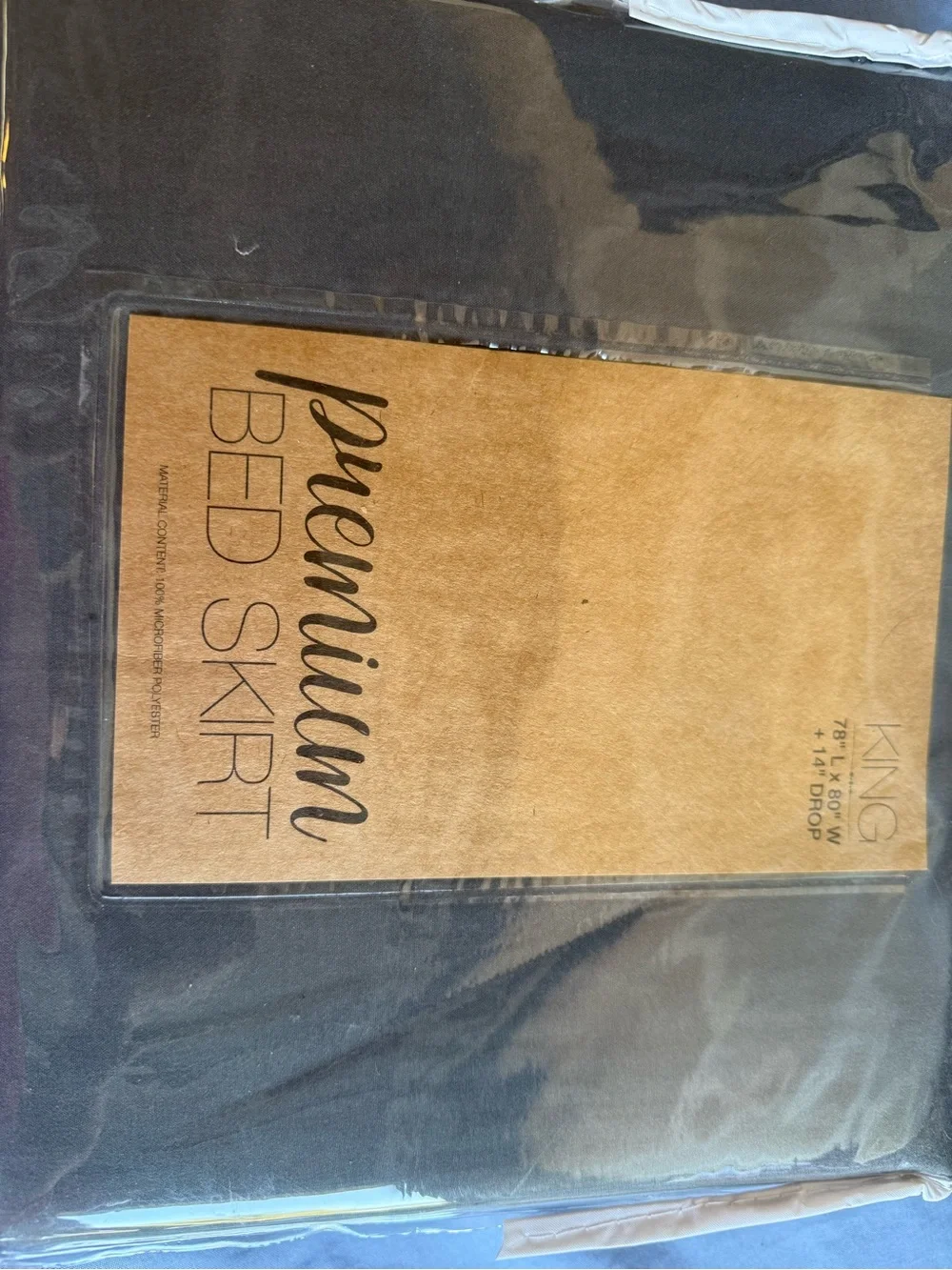 premium bed skirt soft brown